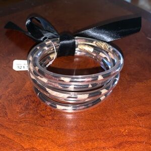 NWT-All Weather Bracelets Set of 5 Leopard Print